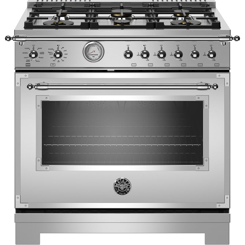 Bertazzoni 36-inch Freestanding Gas Range with Convection Technology HERT366GASXT IMAGE 1