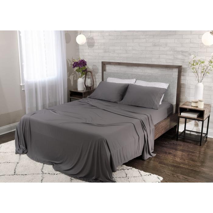 Bedgear Dri-Tec Sheets- Grey (King) IMAGE 2