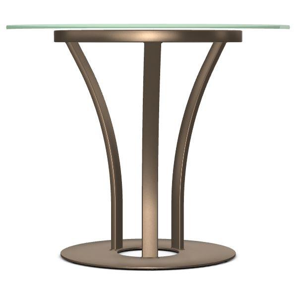 Amisco Round Dalia Dining Table with Glass Top and Pedestal Base 50507/69|90236 IMAGE 2