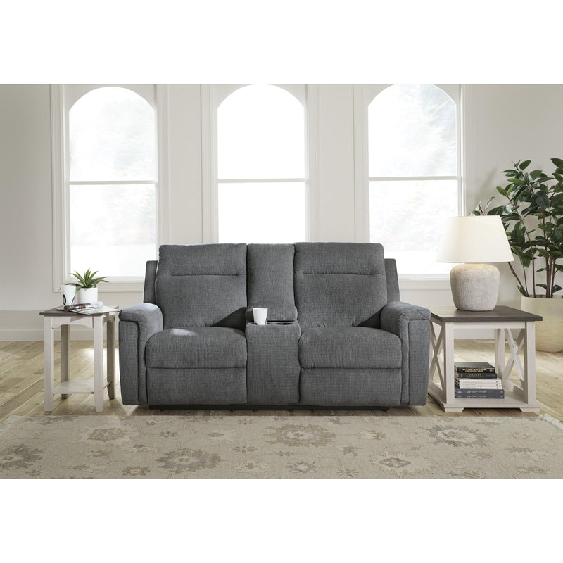 Signature Design by Ashley Barnsana Power Reclining Fabric Loveseat with Console 3320296C IMAGE 6