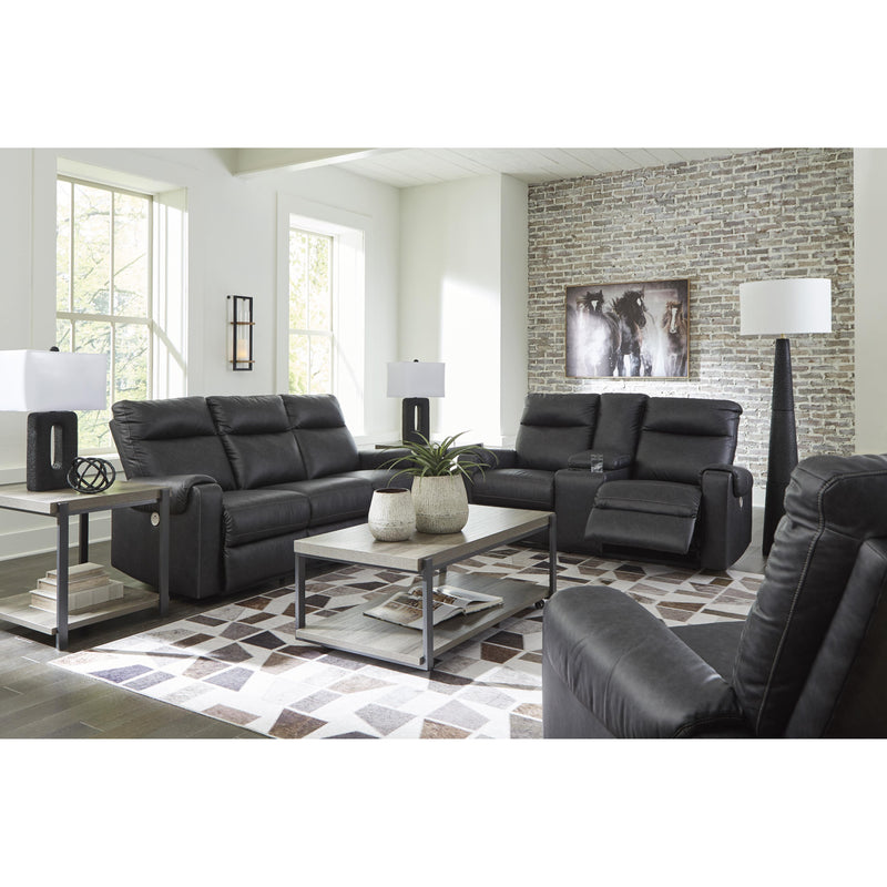 Signature Design by Ashley Axtellton Power Reclining Leather Look Sofa 3410587C IMAGE 13