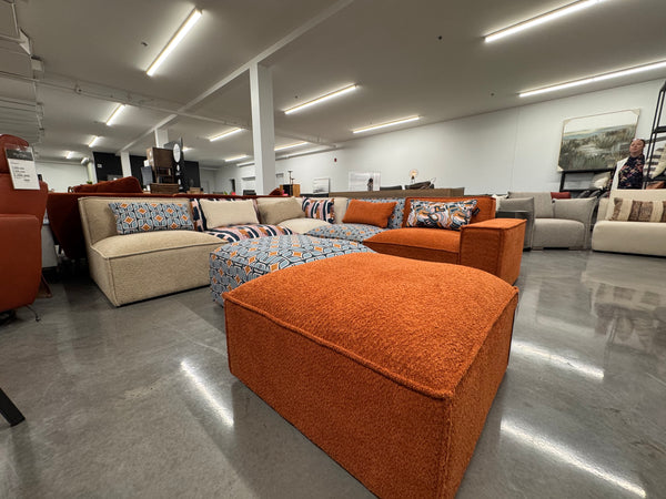 Sectionnel Brentwood multicolore orangé